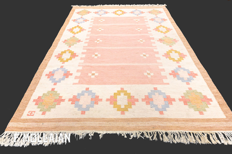 Semi Antique Swedish Kilim n°:81475618